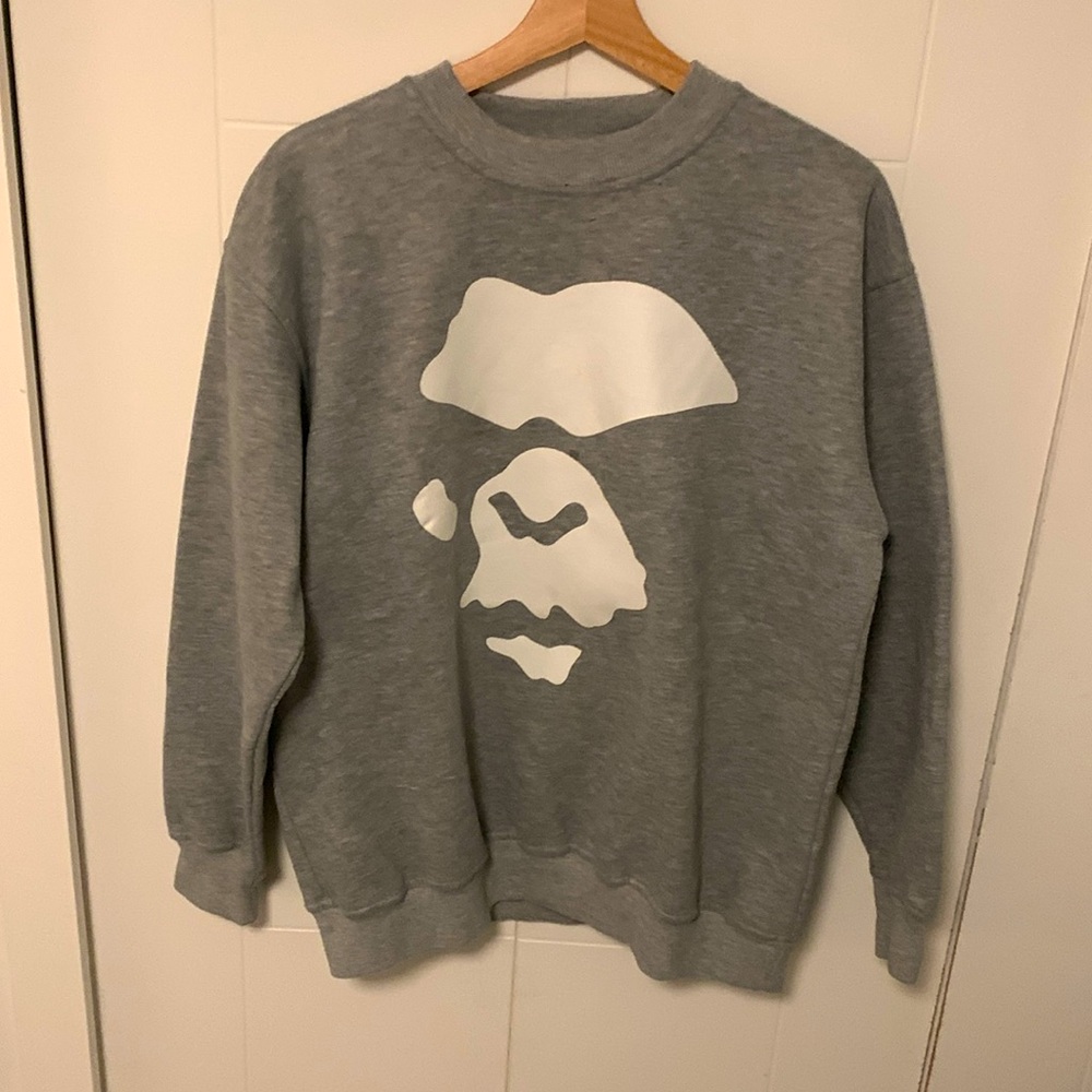 Bape grey crewneck